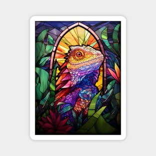 Stained Glass Bearded Dragon Magnet