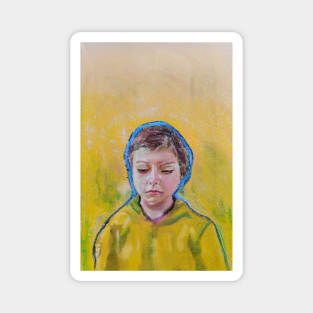 Portrait of a kid in Yellow Magnet