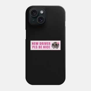 sad hamster driver meme Sticker, new driver pls be nice Phone Case