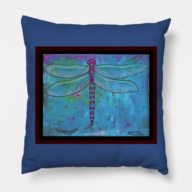 Dragonfly Insect Bug Green Wildlife Nature Animal Creature Beast Being Bugs Dragonflies Fly Flies Wings Winged Pillow by pegacorna