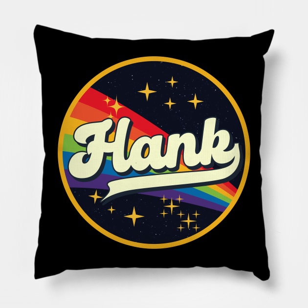 Hank // Rainbow In Space Vintage Style Pillow by LMW Art