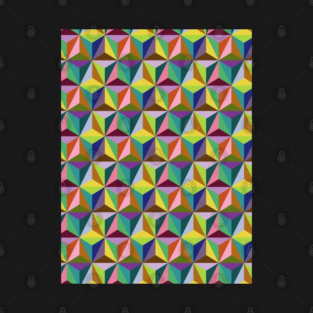 Colorful Geometric Triangles Pattern by Designoholic