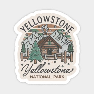 Yellowstone Christmas Magnet