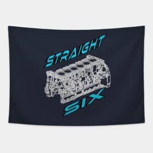 Engine Block Straight 6 (Blue 2) Tapestry