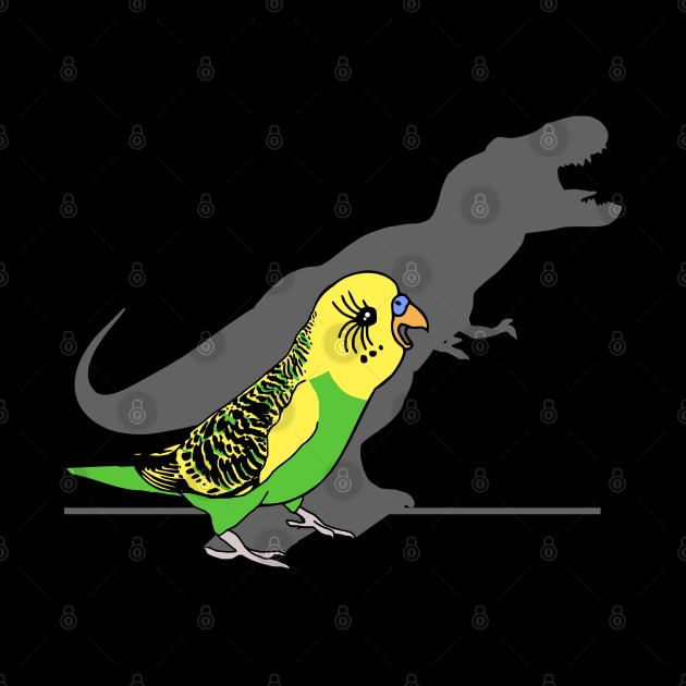 funny t-rex green budgie doodle by FandomizedRose