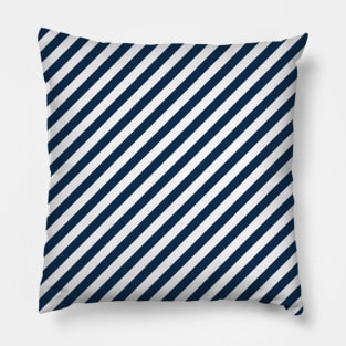 Blue White Stripes Back To School Pattern Pillow