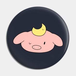 Moon Pig Face Pin