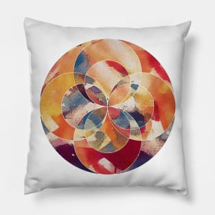 Geometric Abstract Circle Pillow