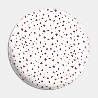 Snowflakes and dots - brown Pin