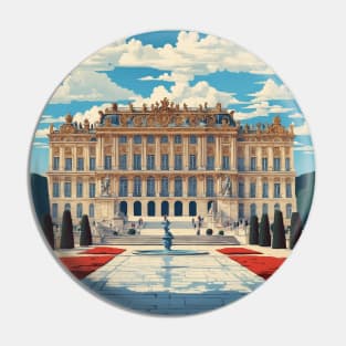 Chateau de Versailles France Tourism Vintage Poster Pin