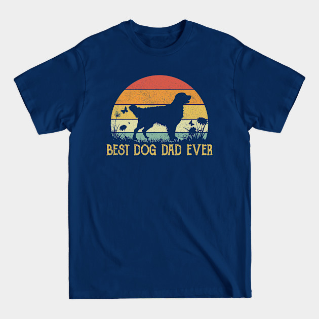 Discover Best Golden Retriever Dad Ever Vintage Dog Lover Fathers Day - Best Golden Retriever Dad Ever - T-Shirt