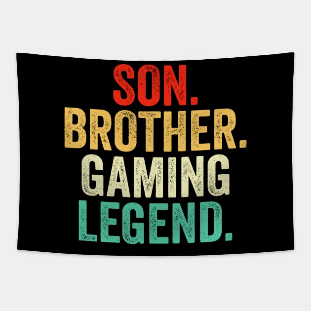 Son Brother Gamer Legend Gaming Tapestry by ChrifBouglas