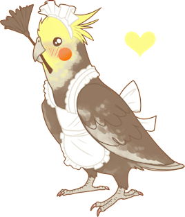 Cockatiel Maid Magnet