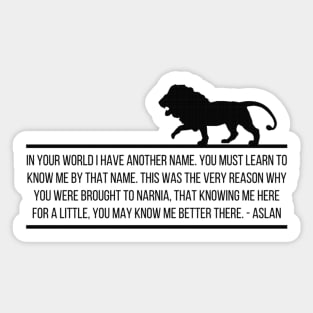 Aslan/Lion Quotes Tribute 