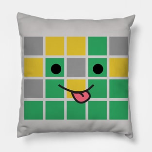 Wordle cheeky face design Pillow