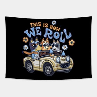 bluey fams Tapestry