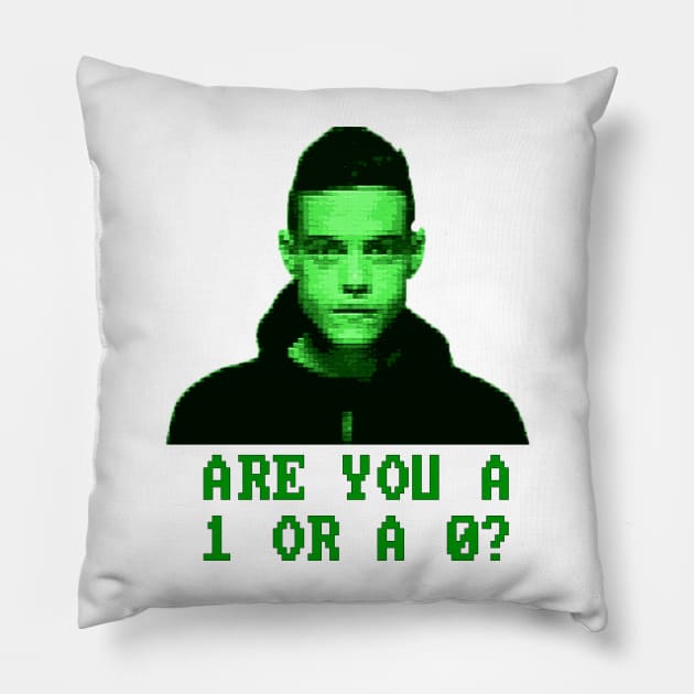 Are you a 1 or a 0? Pillow by HeardUWereDead