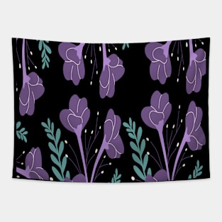 Purple Flowers Tapestry