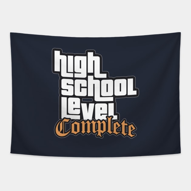 High School Level Complete - Graduation Tapestry by Aanmah Shop