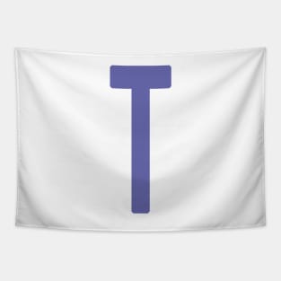 Letter T in Very Peri Periwinkle Tapestry