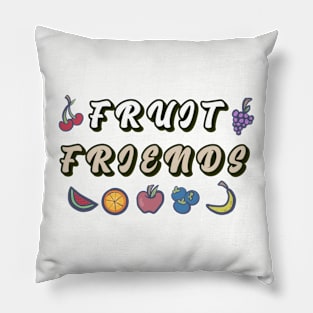 Fruits Friends- Retro Vintage fruit set Pillow
