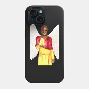 Archangel Uriel the Guiding Light-  Dark Green Phone Case