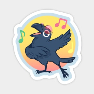 Rose Coloured Glasses Crow Magnet