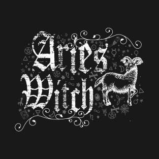 Aries Zodiac sign Witch craft vintage distressed Horoscope T-Shirt