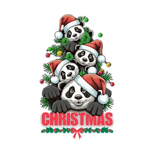 Panda Christmas Tree T-Shirt