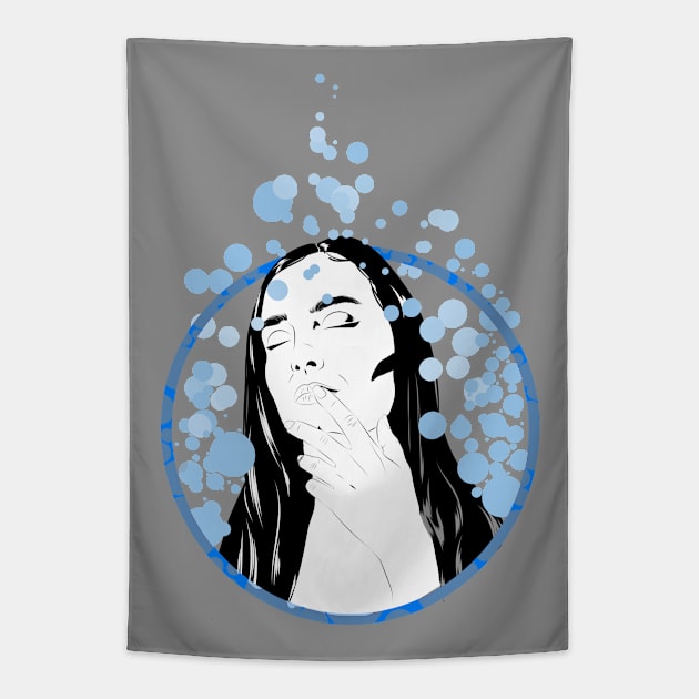 aquamarine Tapestry by AlexTimShop