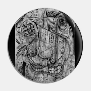 Abstract Uncoloured Smile Pin