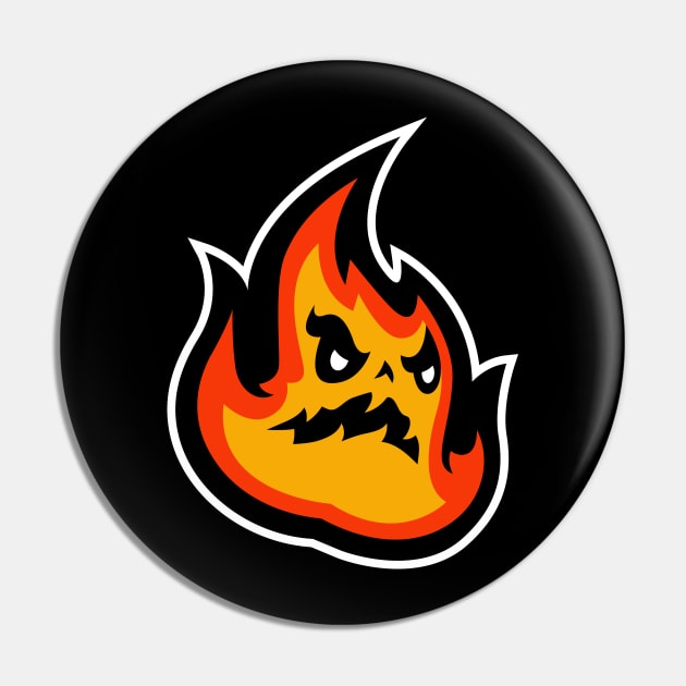 Flame Mascot Pin by CC0hort