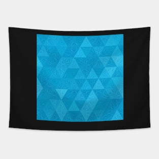 Blue Water Triangles Tapestry