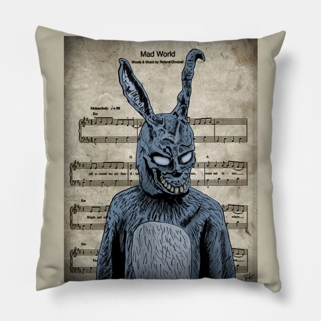 Donnie Darko Pillow by RG Illustration