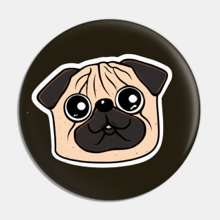 Cutest Pug Vintage Dog Lover Puppy Retro Pin