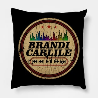 Graphic Brandi Name Retro Distressed Cassette Tape Vintage Pillow