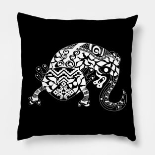 Ajolote Frog mandala ecopop pattern Pillow