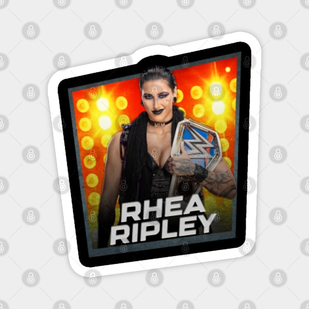 Rhea Ripley/////Card Game Concept Design Magnet by NYOLONG.ART