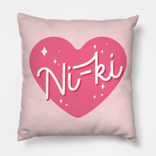 Enhypen Ni-ki name heaert text engene | Morcaworks Pillow