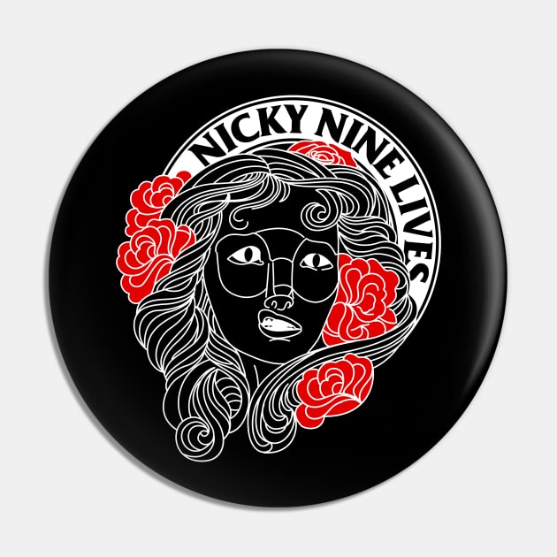 Nicky Nine Lives Halo Roses Pin by nickbuccelli