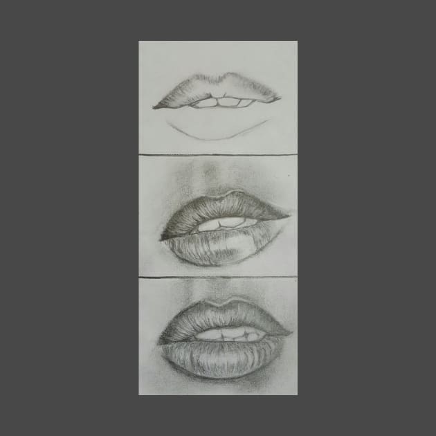 Lips I, II and III by Ms. Clemmons Art