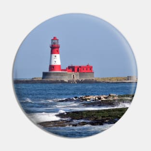 Longstone Lighthouse on the Farne Islands, Northumberland, UK Pin