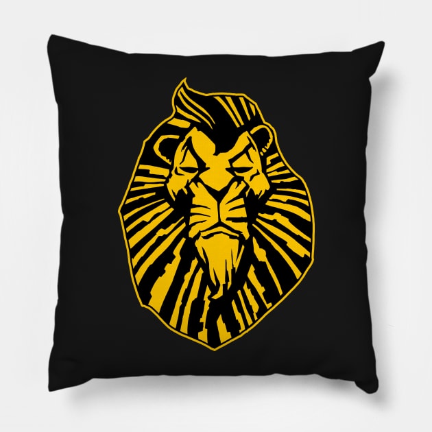 scar king - the lion king broadway Pillow by Mr Eggs Favorites