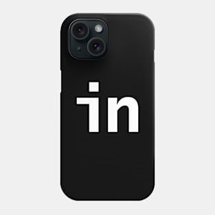 In Minimal Typography White Text Phone Case