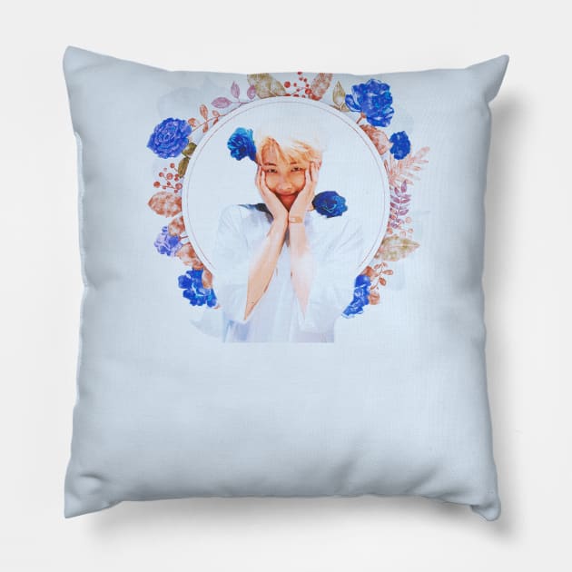 RM - blue roses Pillow by clairelions