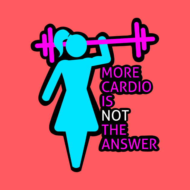 cardio funny, fitness girl, gym girl, fitness, weightlifting girl by TimAddisonArt