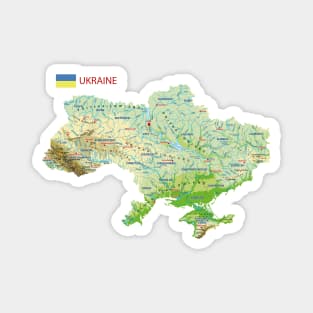 Geographic map of Ukraine Magnet