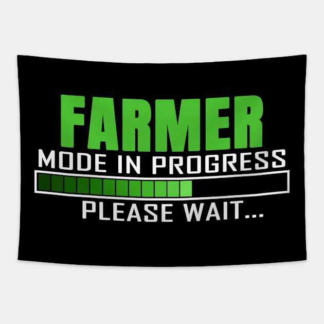 Farmer Mode in Progress Please Wait Design Quote Tapestry by jeric020290