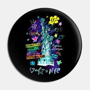 liberty statue New York Pin