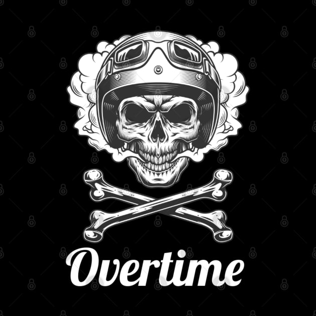 Overtime / Vintage Skull Style by GengluStore